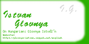 istvan glovnya business card